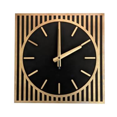 Imagem de Relógio de Parede Preto Luxo - 33cm