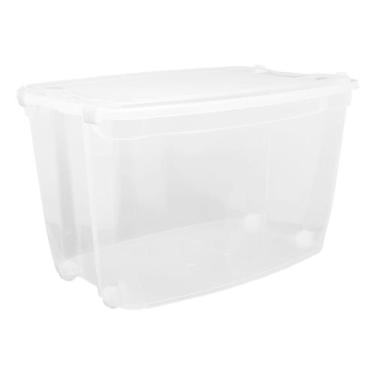 Imagem de Caixa Organizadora 78L Multiuso Travas e Rodinhas Empilhável - Jaguar