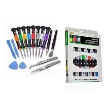 Imagem de Kit ferramentas precisão com 16 chaves para celular aço 2811 - MARKELK