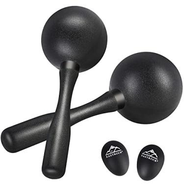 Imagem de EASTROCK Maracas Shaker Chocalhos ABS Martelo de Areia Chocalhos de Percussão para Adultos, Ótimo Instrumento de Percussão para Apresentação ao Vivo e Acompanhamento de Banda, Preto