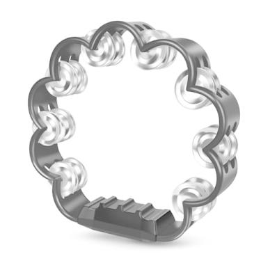 Imagem de Flexzion Pandeiro de flores - Instrumento de percussão portátil de 20 cm com jingles de metal e aderência ergonômica - Pandeiros pequenos para adultos, crianças, igreja, festas e eventos musicais