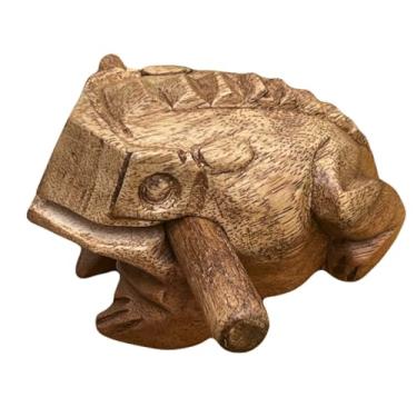 Imagem de Instrumentos de percussão vintage tailandeses clássicos feitos à mão, sapo de madeira, sapo de madeira, instrumento musical (vintage 12,7 cm)