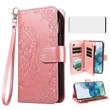 Imagem de Asuwish Capa de celular para Samsung Galaxy S20 Plus S20+ 5G capa carteira celular com protetor de tela de vidro temperado e porta-crédito flip flor suporte suporte S20+5G S20plus 20S + S2O S 20 20+