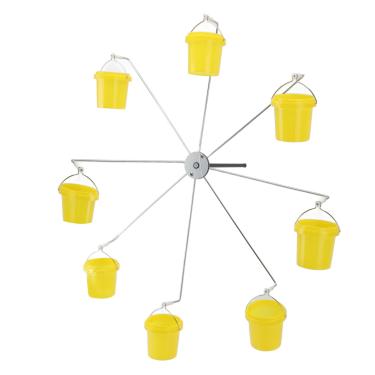 Imagem de Cryfokt Alimentador de Beija -flor de Várias Portas Com 8 Baldes para Beija -flor, Decoração de Jardim Ao Ar Livre, Alimentador Dinâmico de Pássaros Com Rodas Gigantes, Alimentador de