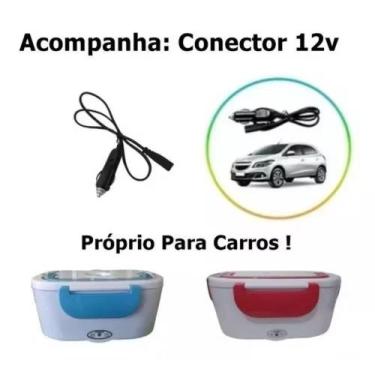 Imagem de Marmita Elétrica Lancheira Portátil 12V Bivolt Uber caminhão Recipient