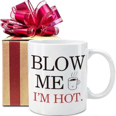 Imagem de Novidade Blow Me I'M Hot Caneca Presentes para Homens Mulheres Employee Bestie Sister Boss, Presente de Escritório Exclusivo para Colegas de Trabalho, Presentes de Escritório de Equipe Engraçados