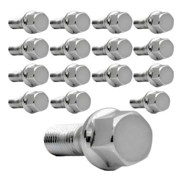 Imagem de 2X Jogo 16 Parafuso Cromado Roda Corsa Celta Montana Prisma