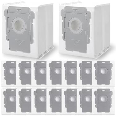 Imagem de APZOVO Pacote com 16 sacos de vácuo para iRobot Roomba i7, i7+, i8, i8+, i3, i3+, i4, i4+, i5, i5+ i6, i6+, j5, j5+, j6, j6+, j7, j7+, j8, j8+, j9, j9+, s9, s9+, bolsa de substituição para Roomba i