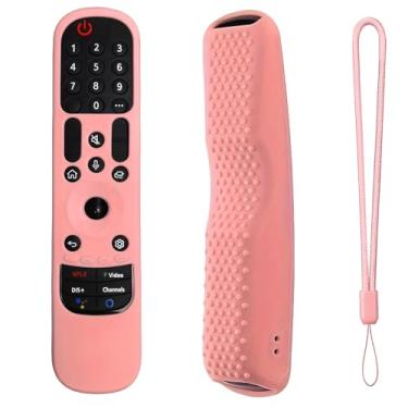 Imagem de MRSVI Capa de silicone para MR24GA/MR21GA/MR22GN/MR23GA, capa protetora compatível com LG Magic TV C2 C3 G3 OLED controle remoto Slicone com cordão (azul brilhante)