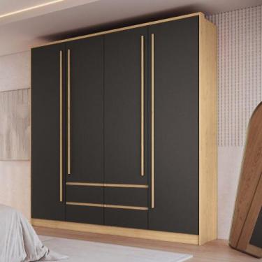 Imagem de Guarda Roupa Casal 4 Portas 4 Gavetas Astor Móveis Castro, Angelin Tit