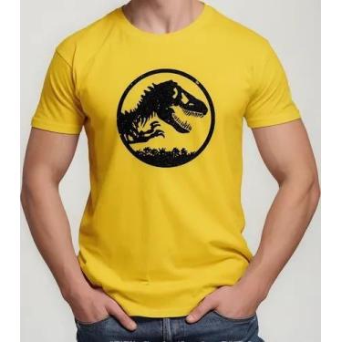 Imagem de Camiseta Camisa Algodão Feminina Masculina Adulto Filme Dinossauro Jur