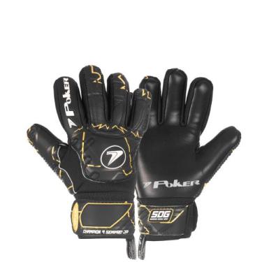 Imagem de Luva de Goleiro Semi Profissional Poker Multiterreno Champion 9 Junior