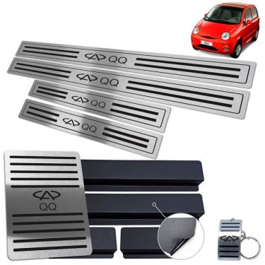 Imagem de Descanso + Soleira Chery QQ 2011 a 2014 Preto Baixo Relevo