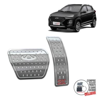Imagem de Pedaleira Automático Aço Inox Chery Tiggo 3X Prata