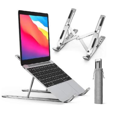Imagem de Suporte Para Notebook Aluminio Altura Ajustável Portátil Design Ergonô