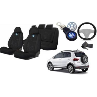 Imagem de Tecido Proteção Capas Crossfox 2003-2022 + Volante + Chaveiro VW - Fer