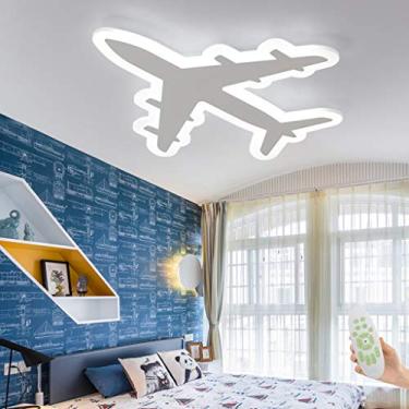 Imagem de Luminária de teto LED para sala de estar Luminária de teto regulável Luminária de teto criativa Avião de alumínio acrílico Luminária de teto Iluminação para sala de estar Luminária para quar