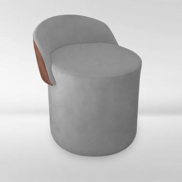 Imagem de Puff Orgânico Redondo com Encosto Luxo Composé material sintético e Su