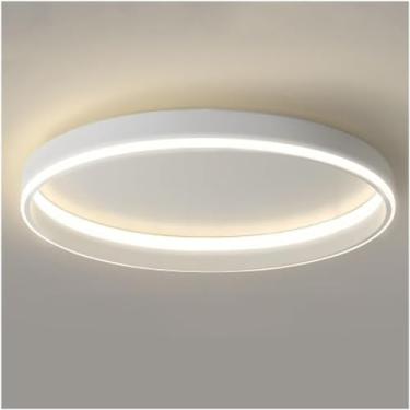 Imagem de Luminária de teto circular embutida, luz de teto LED regulável, luminária de teto criativa para entrada, para sala de estar, quarto, sala de jantar, cozinha, sala de estudo, corredor, lustre