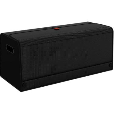 Imagem de GMQ Organizador de porta-malas de carro para SUV, organizadores de carro e armazenamento com armazenamento dobrável, tampa magnética de grande capacidade para SUV, caminhão, MPV (preto carbono, 3L-75