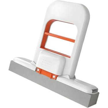 Imagem de Mini Rodo Dobrável Multifuncional para Bancadas, Espelhos e Pequenos Espaços – Sistema Push-Pull com Esponja Absorvente e Armazenamento Compacto