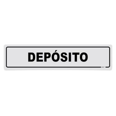 Imagem de Placa de Identificação para Depósito, PS 1mm, 30 x 7 cm, Impressão UV, Fita Dupla Face, Uso Interno e Externo, Design Minimalista (1)