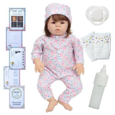 Imagem de Bebê Reborn Realista Abigail Cabelo Implantado Fio a Fio - Cegonha Reb
