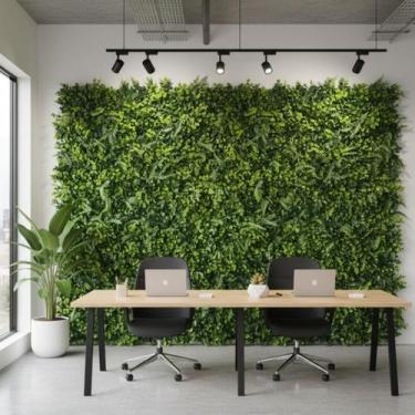 Imagem de 6 Placas de Folhagens Artificiais Permanentes Premium Decoração de Par