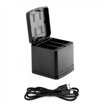 Imagem de Carregador Triplo Storage Box para GoPro 5/6/7/8 Black - Telesin