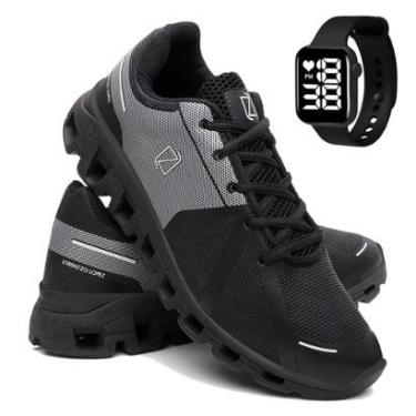 Imagem de Kit Tênis Para Corrida e Academia Masculino Esporte Fitness com Relógio-Masculino