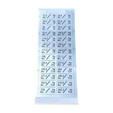 Imagem de KiBcsLic Etiquetas de decalques para pilhas de pesos, acessórios para equipamentos de exercício, adesivos de peso para treino de força, 6 Kg de Prata