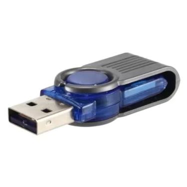 Imagem de Leitor de Cartão de Memória USB 2.0, Compatível com Cartões SD/MicroSD, Adaptador Portátil