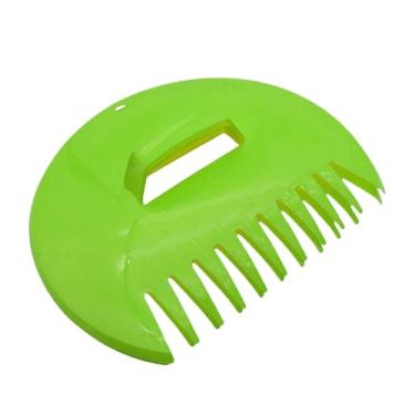 Imagem de ShengQuanHao Apanhador de Folhas, Pá de Folhas, Portátil, Leve, Multifuncional, Ferramenta de Jardim, Ancinho Manual para Limpeza de Resíduos de Gramado, Verde Claro Redondo, Tamanho real