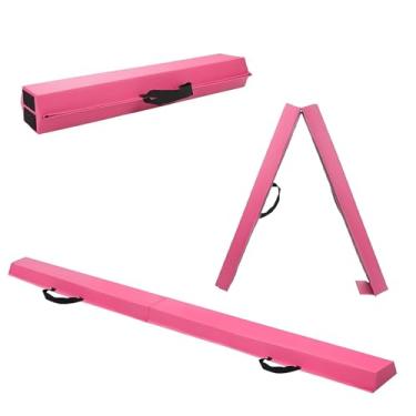 Imagem de 1.8 m Feixe de Piso Dobrável de Espuma de Ginástica, Feixe de Equilíbrio de Treinamento de Ginástica, Viga de Piso de Ginástica, Viga de Chão de Ginástica com Base Antiderrapante