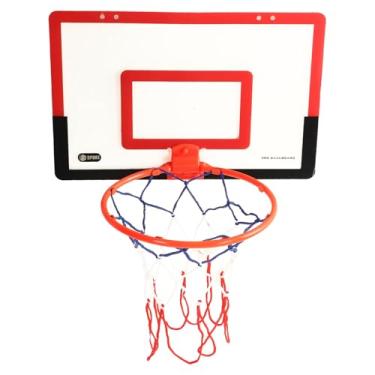 Imagem de Acouto Kit de Argola de Basquete Dobrável Com Gancho, Bomba e Tabela Transparente para Diversão Interna Segura (Vermelho)