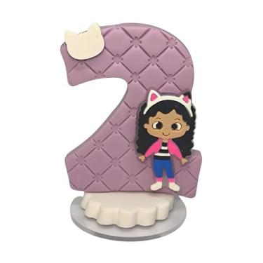 Imagem de Vela de Aniversário Gaby em Biscuit com Aplique (2 anos)