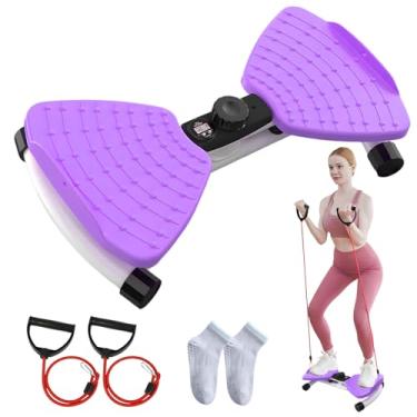 Imagem de Máquina de torção de cintura com visor LCD, placa de torção abdominal com capacidade de 150 kg, torção de cintura para treino de abdômen, braços, quadris e pernas, inclui faixas de resistência e meias
