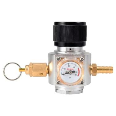Imagem de Regulador De CO2 Atualizado, Mini Carregador De CO2 Para Cilindro De Gás De Água Com Gás Tr21*4 0-90PSI, Barril De Cerveja Caseira, Carbonatação Rápida(B Relief valve)