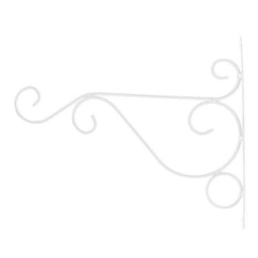 Imagem de Tnfeeon Suporte de Cabide de Plantas, Gancho de Parede de Ferro para Vaso de Flores Interno e Externo, Suporte Resistente para Sinos de e Lanternas, Fácil Instalação para Decoração de Jardim (Branco)