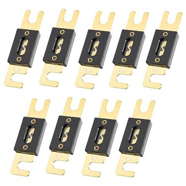 Imagem de Generic 9 peças 60A banhado a ouro ANL fusível universal adequado para inversores, carro, veículo, caminhão, áudio