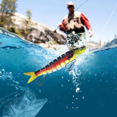 Imagem de Iscas de pesca, 10 cm, 15,6 g, plástico, artificial, realista, ferramentas de pesca, acessório para entusiastas de pesca, amantes de pesca, pesca de truta robalo