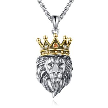 Imagem de S925 Cruz de prata esterlina/Memento Mori/âncora/leão/om/estrela de David/calendário asteca/olho de Hórus/ponta de flecha/pingente de São Bento 52 + 5 cm corrente de aço inoxidável presentes para