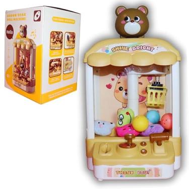 Imagem de Mini Máquina De Pegar Ursinhos URSO MARROM, Máquina De Pegar Bichinhos De Pelúcia, Máquina De Garra Infantil, Mini Máquina De Pegar Pelúcia Com Sons, Máquina De Pegar Ursinhos De Brinquedo, Grua