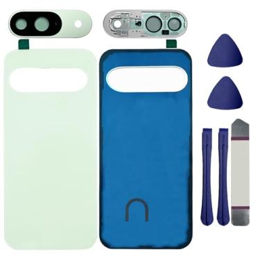 Imagem de Para Pixel 9 Vidro traseiro compatível com Google Pixel 9 5G Capa traseira de vidro parte de substituição de porta com lente de câmera, fitas pré-instaladas e kits de ferramentas (não é compatível com