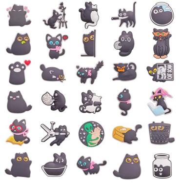 Imagem de YMHOETS 30 peças de berloques de sapato para meninas, meninos, tamancos fofos, acessórios para mulheres, homens, decoração de sapato, lembrancinha de festa, D-cat