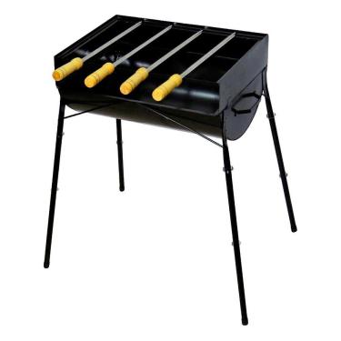 Imagem de Churrasqueira Com Pé Aço 4 Espeto Fe 75x44x30cm