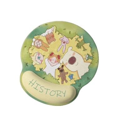 Imagem de Mouse pad fofo com tema histórico de desenhos animados com descanso de pulso
