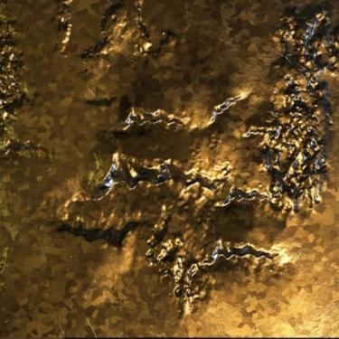 Imagem de Quadro Decorativo Metallic Liquid Gold Textura para Parede Arte Moderno Luxo 50x50cm