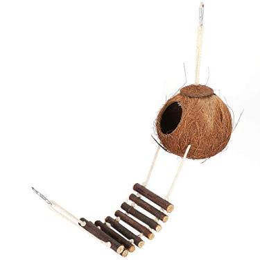 Imagem de Acouto Coconut Bird's Com de Escalada para Hamsters e Pequenos Animais de Estimação - Casa de Brinquedos Versátil e Segura