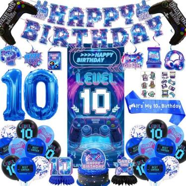 Imagem de Decorações de aniversário FINDRICH Nível 10 para meninos: 10º aniversá
